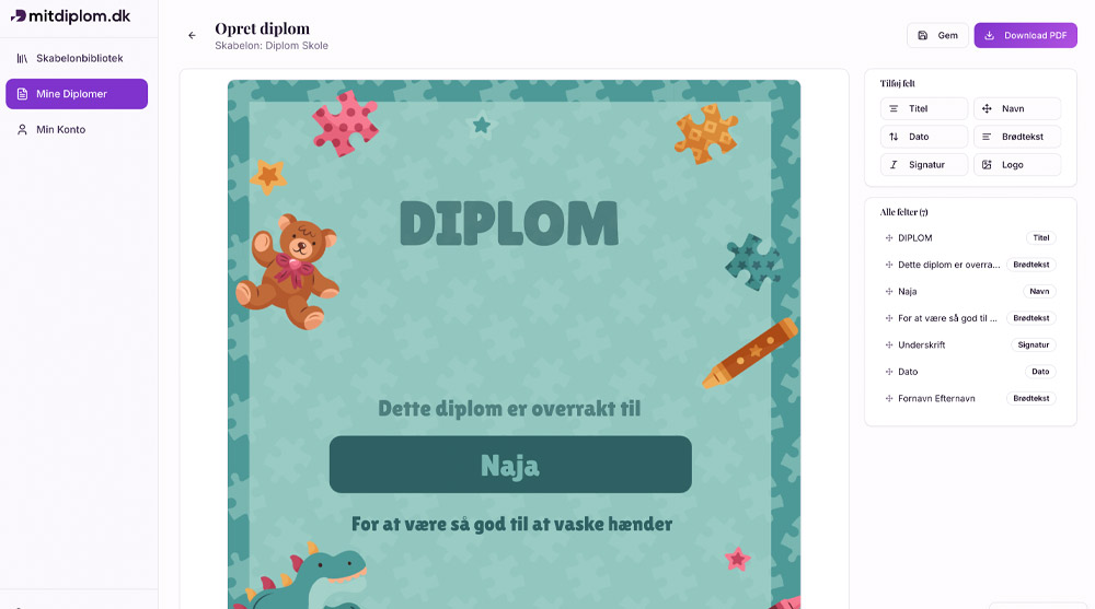 Lav gratis diplom